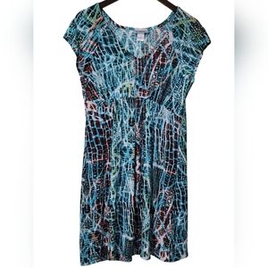 Knit Dress with Empire Waist by Karina Size M 96% Polyester,  4% Spandex